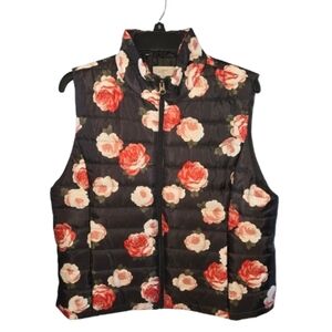 Loft Outlet Quilted Vest With Roses